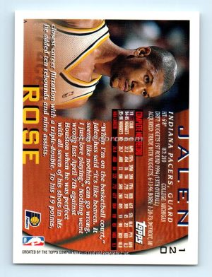 1996 Topps #120 Jalen Rose Indiana Pacers