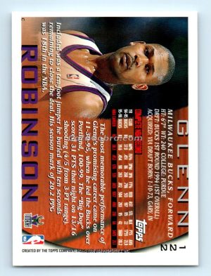 1996 Topps #122 Glenn Robinson Milwaukee Bucks