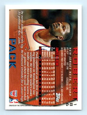 1996 Topps #186 Robert Pack New Jersey Nets