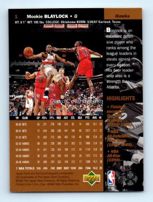 1996 Upper Deck #1 Mookie Blaylock Atlanta Hawks