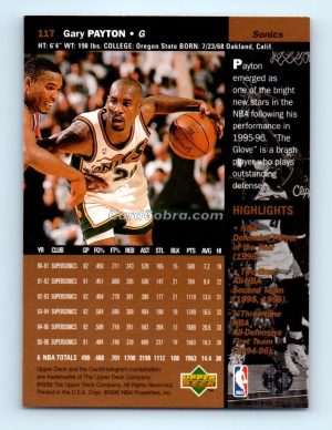 1996 Upper Deck #117 Gary Payton Seattle SuperSonics