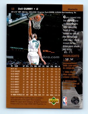 1996 Upper Deck #12 Dell Curry Charlotte Hornets