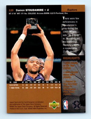 1996 Upper Deck #120 Damon Stoudamire Toronto Raptors