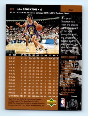 1996 Upper Deck #127 John Stockton Utah Jazz