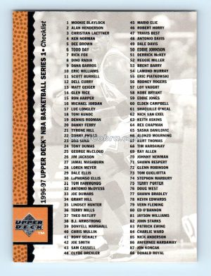 1996 Upper Deck #180 Checklist