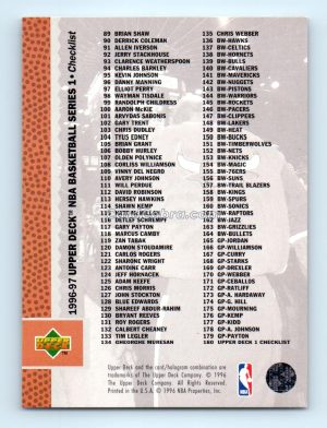 1996 Upper Deck #180 Checklist