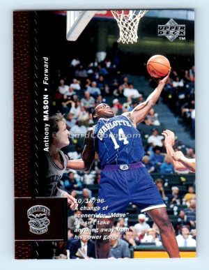 1996 Upper Deck #192 Anthony Mason Charlotte Hornets