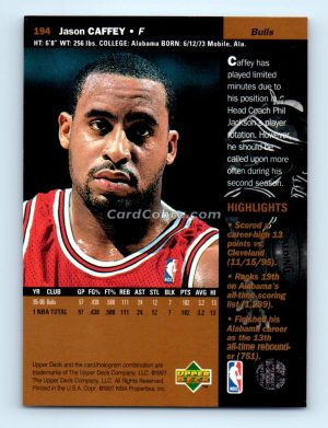 1996 Upper Deck #194 Jason Caffey Chicago Bulls