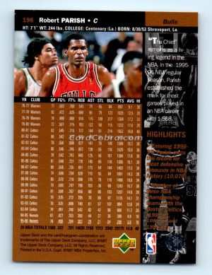 1996 Upper Deck #196 Robert Parish Chicago Bulls