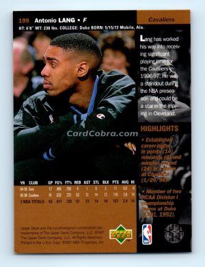 1996 Upper Deck #199 Antonio Lang Cleveland Cavaliers