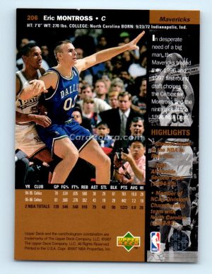 1996 Upper Deck #206 Eric Montross Dallas Mavericks