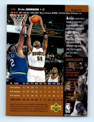 1996 Upper Deck #209 Ervin Johnson Denver Nuggets