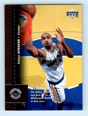 1996 Upper Deck #221 Felton Spencer Golden State Warriors