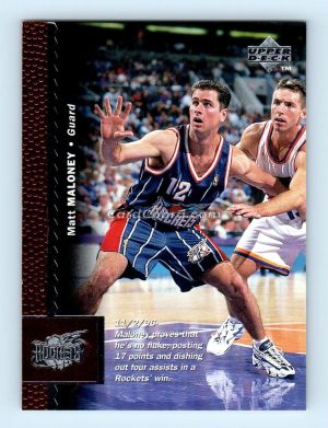 1996 Upper Deck #226 Matt Maloney Houston Rockets Rookie Card