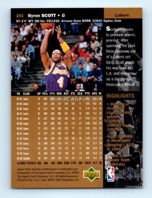 1996 Upper Deck #241 Byron Scott Los Angeles Lakers