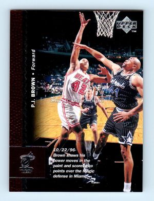 1996 Upper Deck #242 P.J. Brown Miami Heat