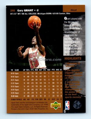 1996 Upper Deck #246 Gary Grant Miami Heat