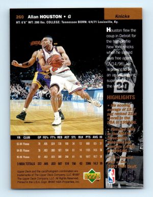 1996 Upper Deck #260 Allan Houston New York Knicks