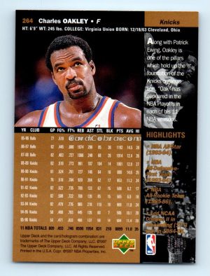 1996 Upper Deck #264 Charles Oakley New York Knicks