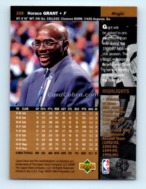 1996 Upper Deck #268 Horace Grant Orlando Magic