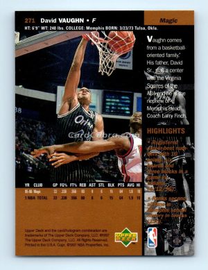 1996 Upper Deck #271 David Vaughn Orlando Magic