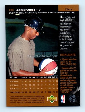 1996 Upper Deck #273 Lucious Harris Philadelphia 76ers