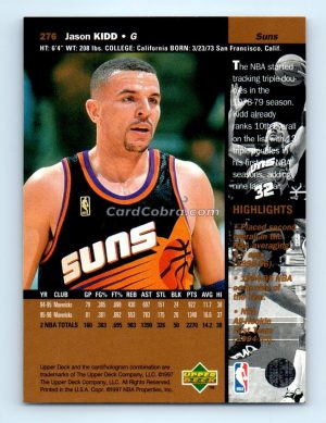 1996 Upper Deck #276 Jason Kidd Phoenix Suns