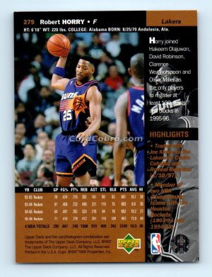 1996 Upper Deck #279 Robert Horry Phoenix Suns