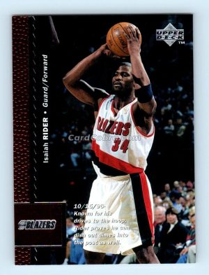 1996 Upper Deck #285 Isaiah Rider Portland Trail Blazers