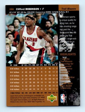 1996 Upper Deck #286 Clifford Robinson Portland Trail Blazers