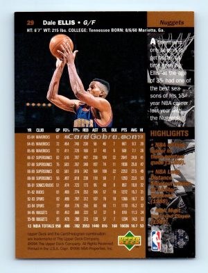 1996 Upper Deck #29 Dale Ellis Denver Nuggets