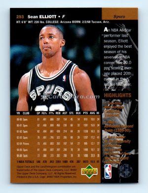 1996 Upper Deck #293 Sean Elliott San Antonio Spurs