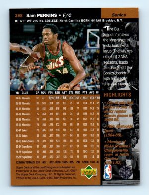 1996 Upper Deck #298 Sam Perkins Seattle SuperSonics