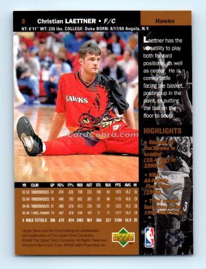 1996 Upper Deck #3 Christian Laettner Atlanta Hawks