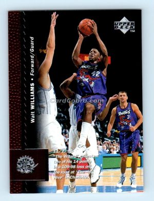 1996 Upper Deck #303 Walt Williams Toronto Raptors