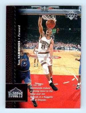 1996 Upper Deck #31 Tom Hammonds Denver Nuggets