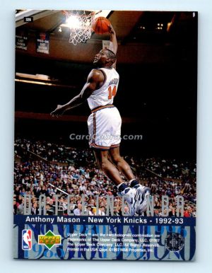 1996 Upper Deck #326 Anthony Mason Charlotte Hornets/New York Knicks