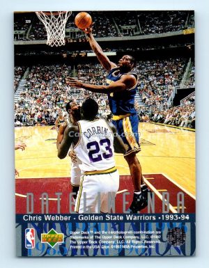 1996 Upper Deck #329 Chris Webber Washington Bullets/Golden State Warriors