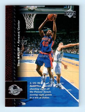 1996 Upper Deck #37 Theo Ratliff Detroit Pistons