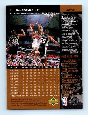 1996 Upper Deck #4 Ken Norman Atlanta Hawks