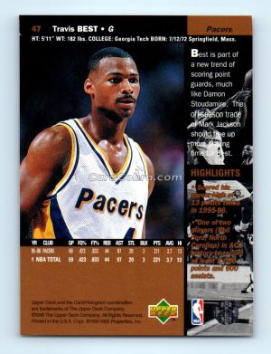 1996 Upper Deck #47 Travis Best Indiana Pacers