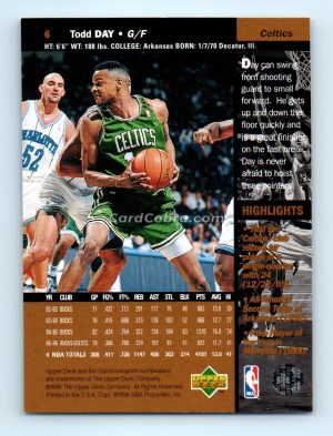 1996 Upper Deck #6 Todd Day Boston Celtics