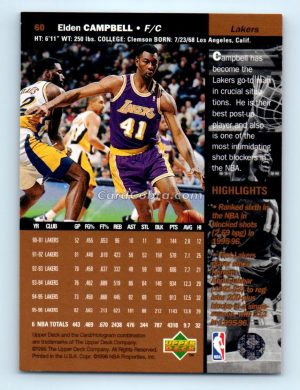 1996 Upper Deck #60 Elden Campbell Los Angeles Lakers