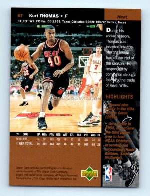 1996 Upper Deck #67 Kurt Thomas Miami Heat