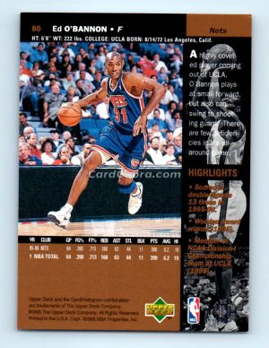 1996 Upper Deck #80 Ed O'Bannon New Jersey Nets