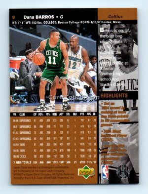 1996 Upper Deck #9 Dana Barros Boston Celtics