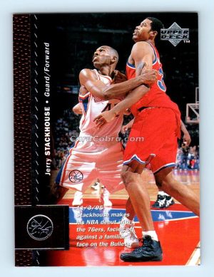 1996 Upper Deck #92 Jerry Stackhouse Philadelphia 76ers Rookie Card