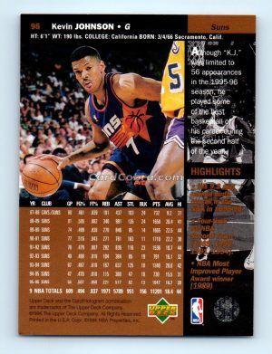 1996 Upper Deck #95 Kevin Johnson Phoenix Suns