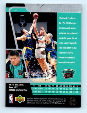 1996 Upper Deck SP #121 Bryuant Reeves Vancouver Grizzlies