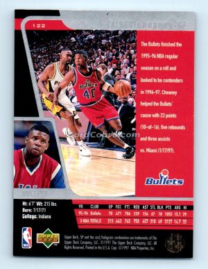 1996 Upper Deck SP #122 Calbert Cheaney Washington Bullets